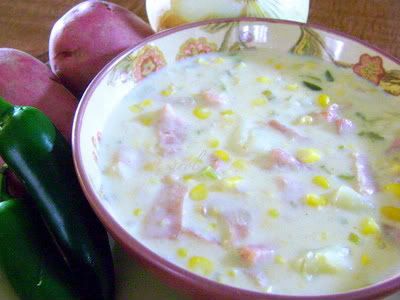 /><br/> <br/> I love making this chowder when I have ham left over from a meal. It's thick and hearty and downright tasty!</span></div> <div><br/> <br/></div> <div> </div> <div> </div> <div> </div> <div> </div> <div><span style=